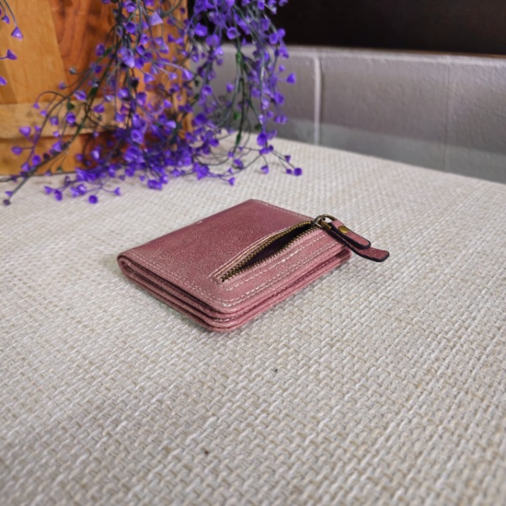 Gothic Cross Stud Bifold Snap Wallet | Blush Pink | 4x4in - Picture 5 of 8